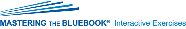 <em>Mastering</em> The Bluebook <em>Interactive Exercises 2026-27 Edition</em> logo